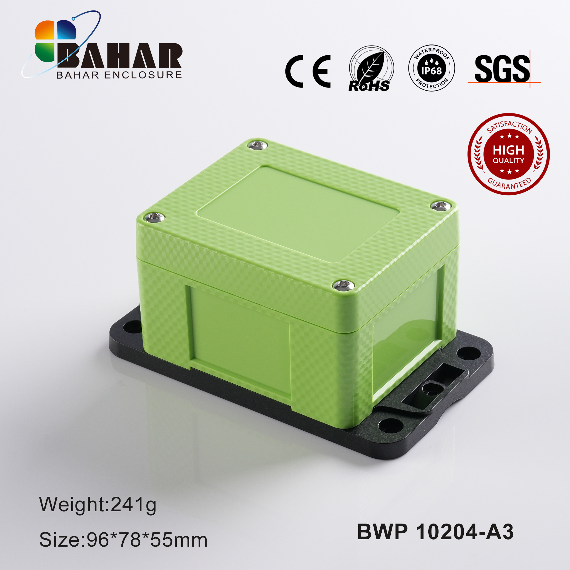 BWP 10204 Instrument housing Waterproof Industrial Enclosure Box Outdoor ABS Junction Instrument Case IP68 Pole Mounting