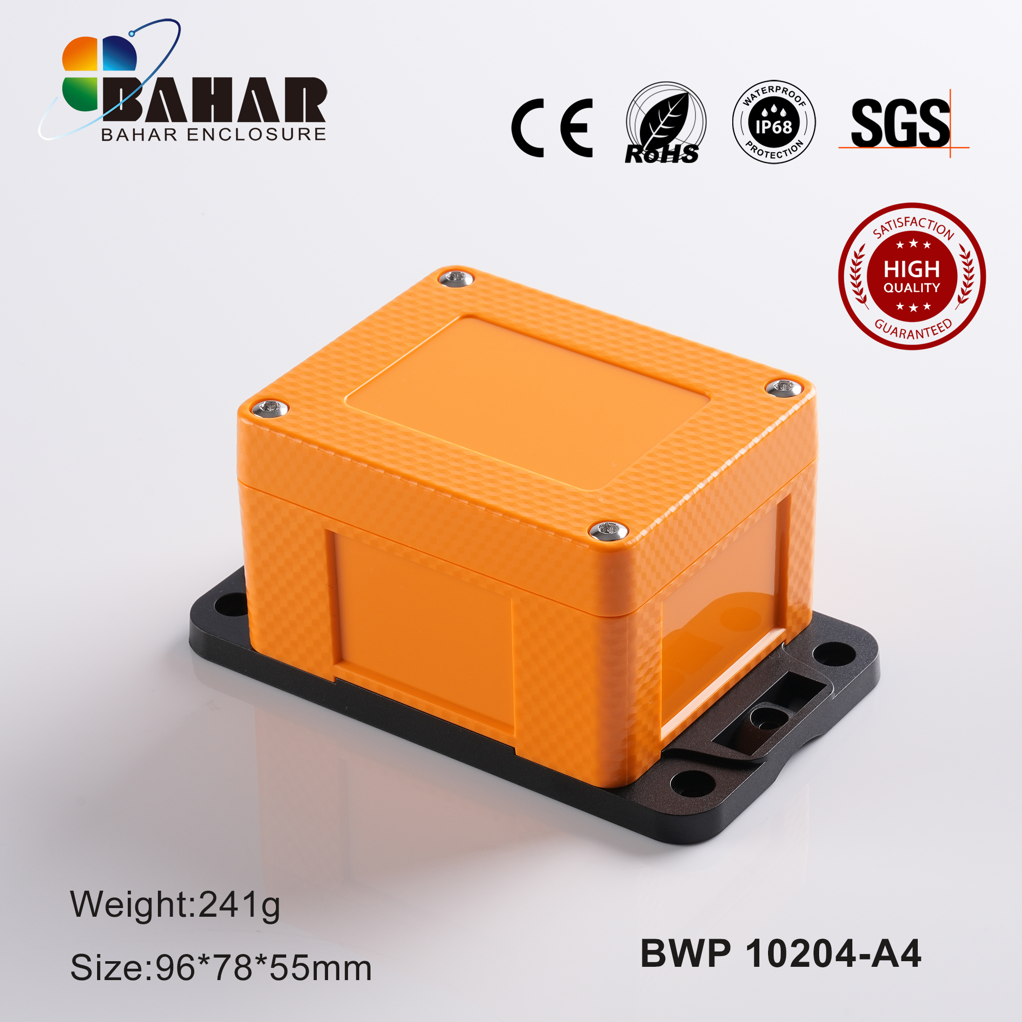 BWP 10204 Instrument housing Waterproof Industrial Enclosure Box Outdoor ABS Junction Instrument Case IP68 Pole Mounting