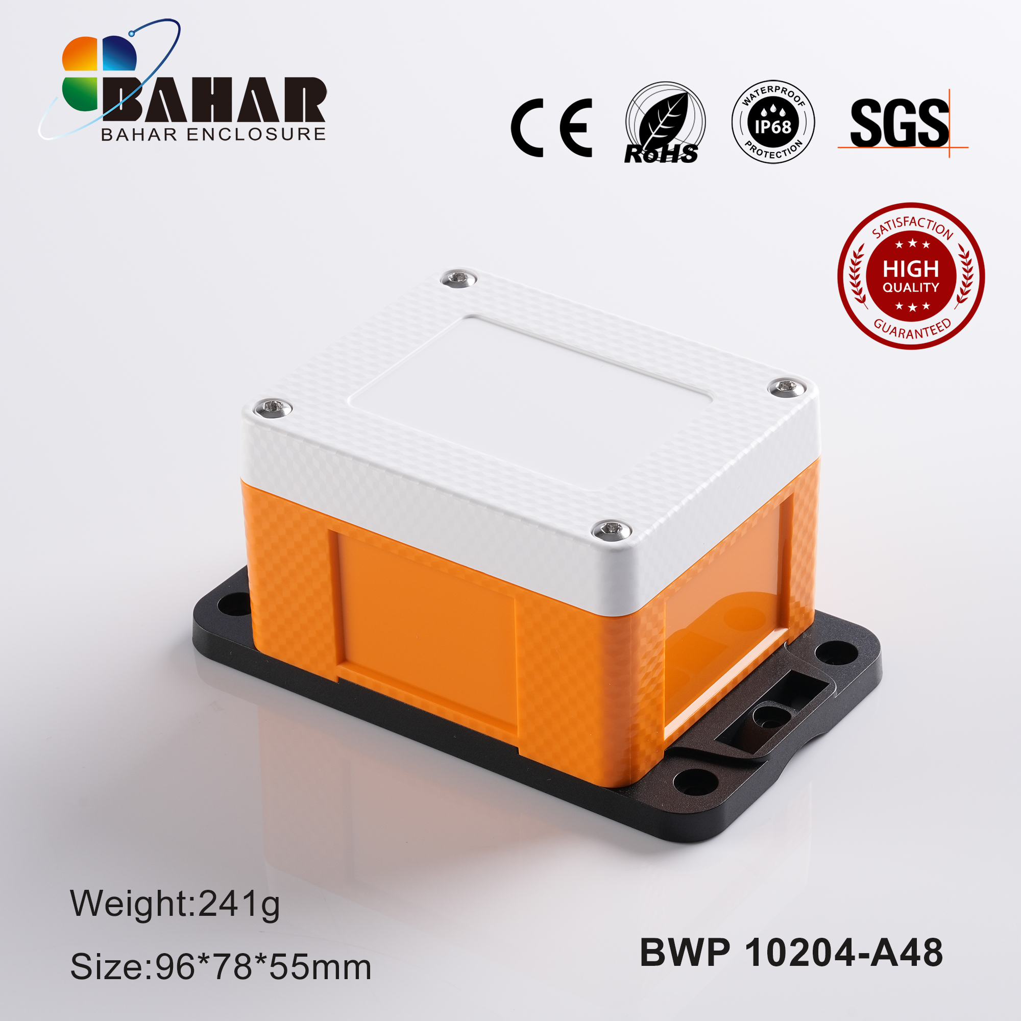BWP 10204 Instrument housing Waterproof Industrial Enclosure Box Outdoor ABS Junction Instrument Case IP68 Pole Mounting