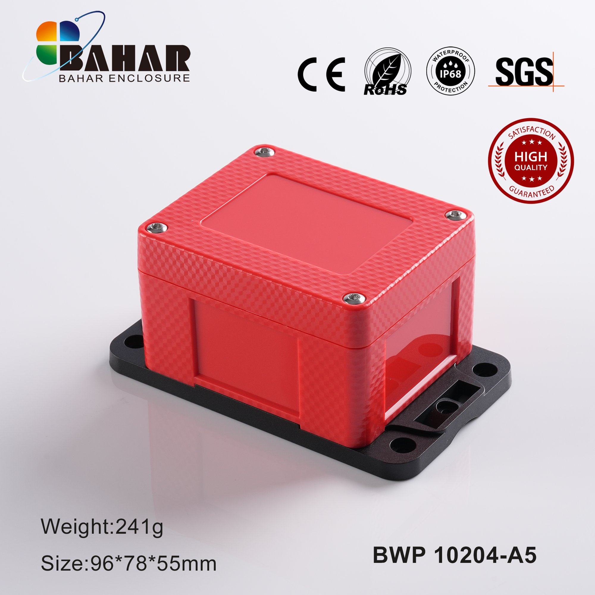 BWP 10204 Instrument housing Waterproof Industrial Enclosure Box Outdoor ABS Junction Instrument Case IP68 Pole Mounting