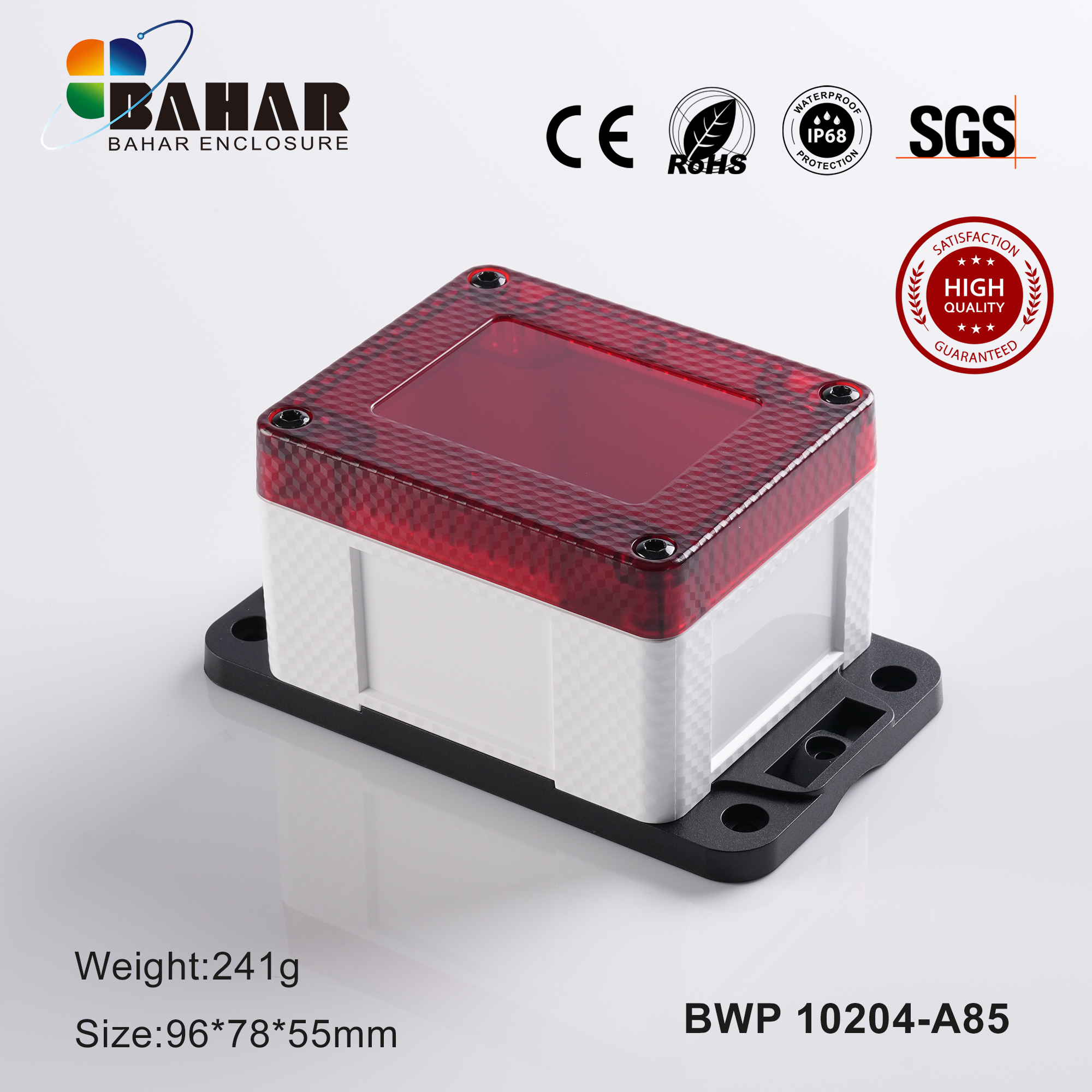 BWP 10204 Instrument housing Waterproof Industrial Enclosure Box Outdoor ABS Junction Instrument Case IP68 Pole Mounting