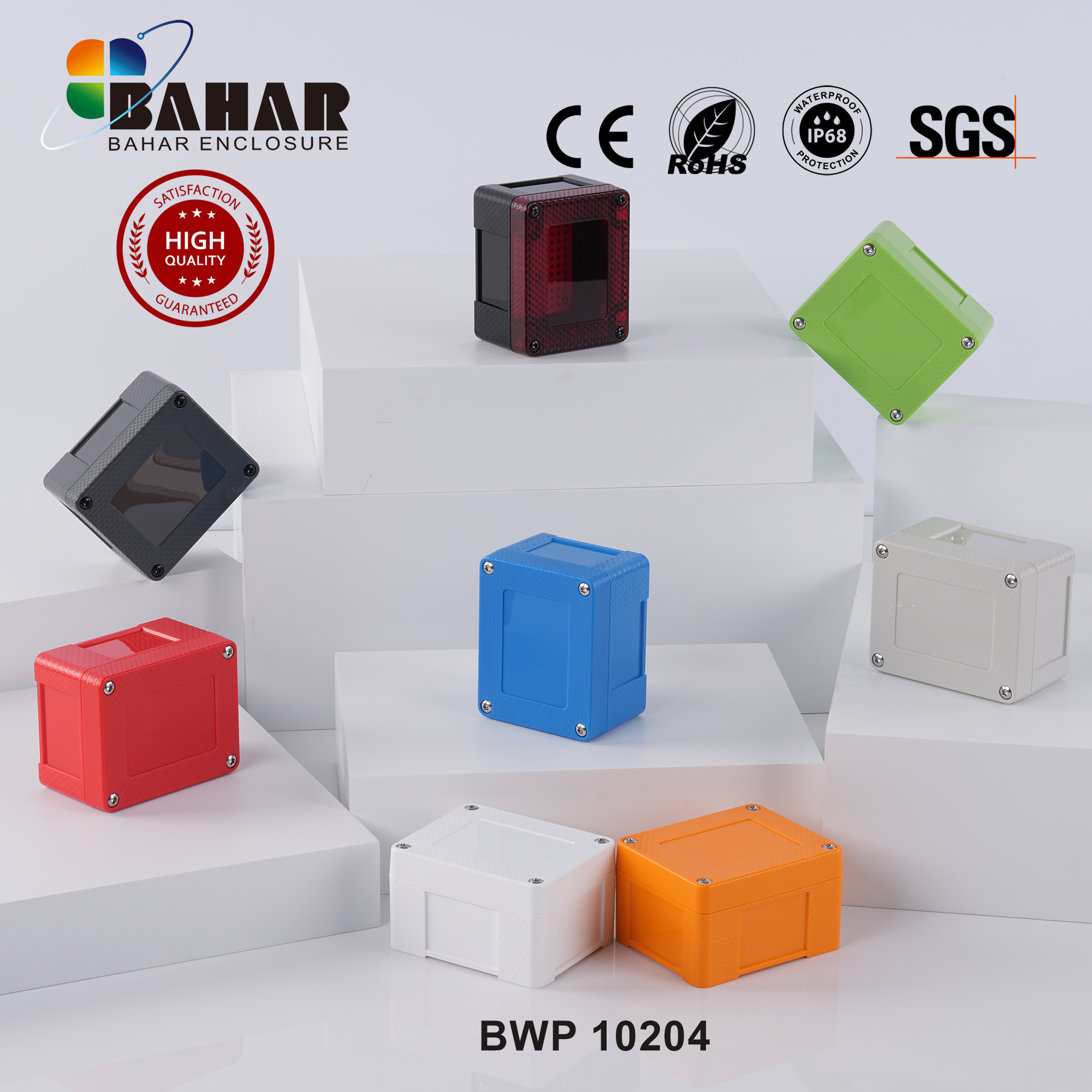 BWP 10204 Instrument housing Waterproof Industrial Enclosure Box Outdoor ABS Junction Instrument Case IP68 Pole Mounting