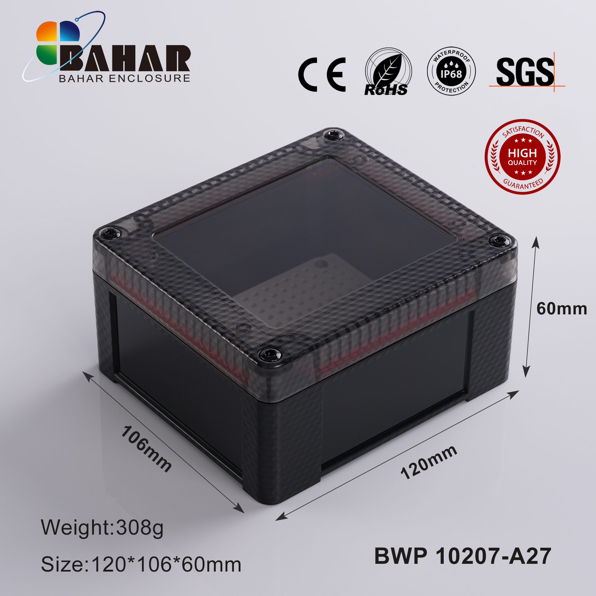 BWP 10207 Small Waterproof Box Outdoor Terminal Electronic Housing Instrument Box Weatherproof Junction Box