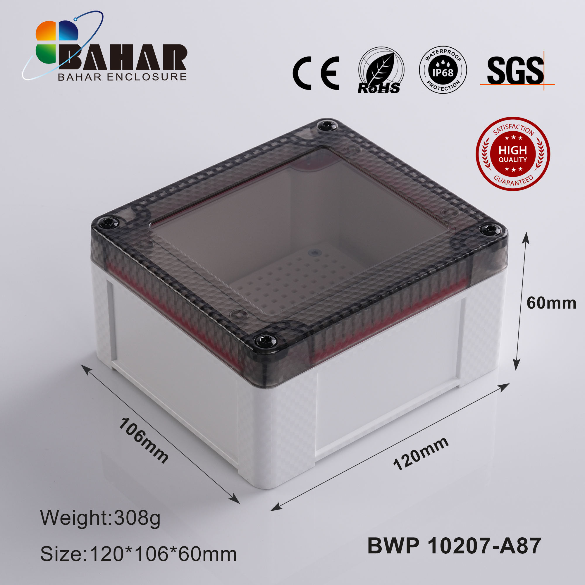 BWP 10207 Small Waterproof Box Outdoor Terminal Electronic Housing Instrument Box Weatherproof Junction Box