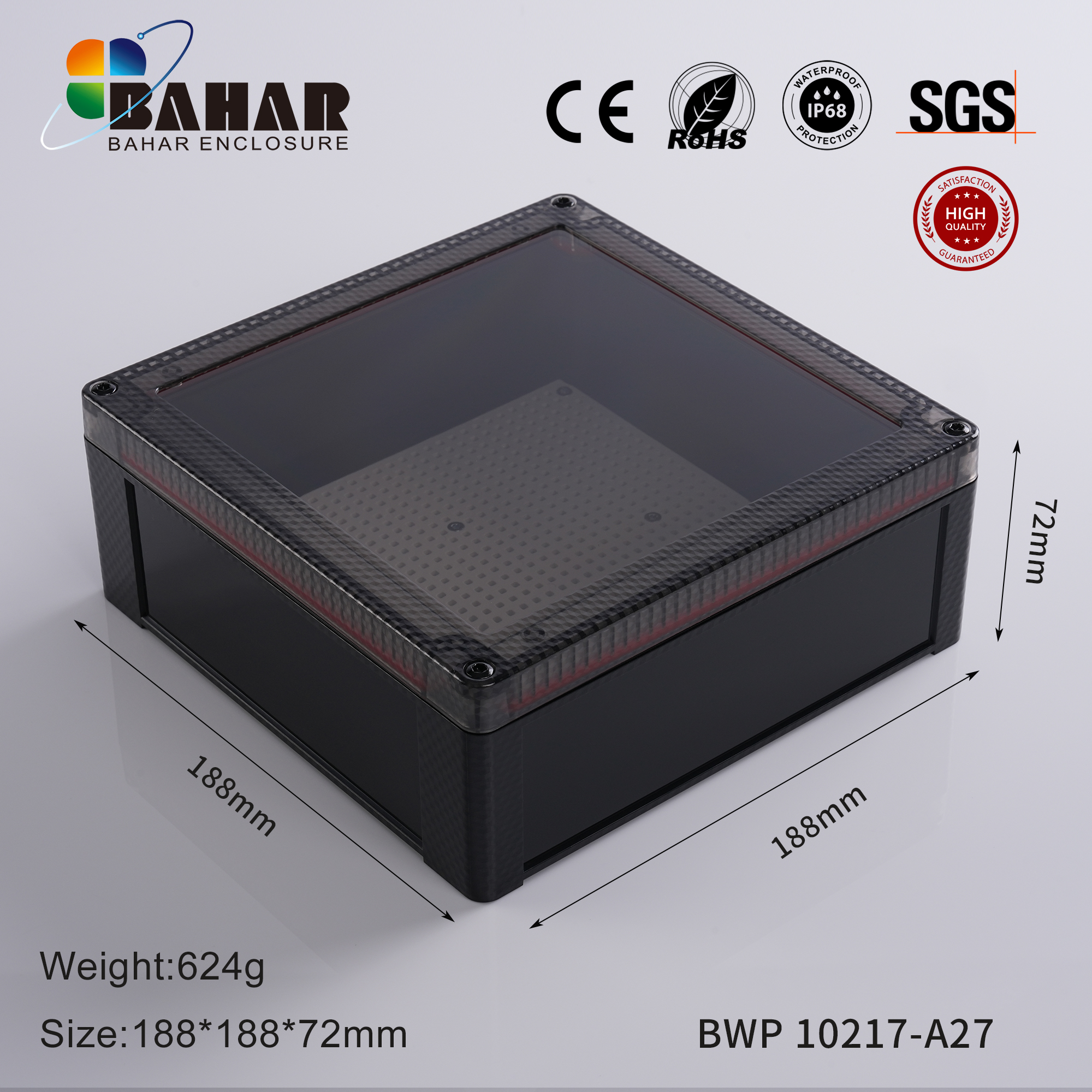 BWP 10217 Small Waterproof Box Outdoor Terminal Electronic Housing Instrument Box Weatherproof Junction Box