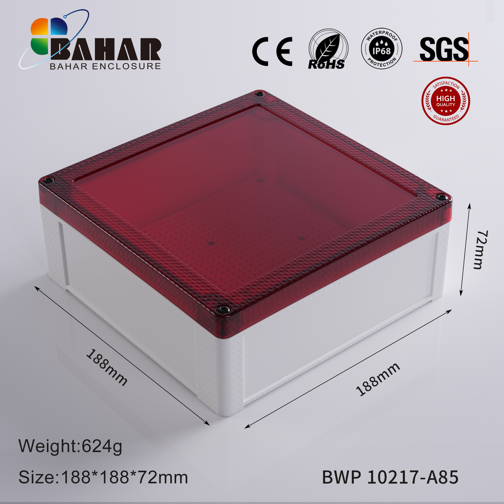 BWP 10217 Small Waterproof Box Outdoor Terminal Electronic Housing Instrument Box Weatherproof Junction Box