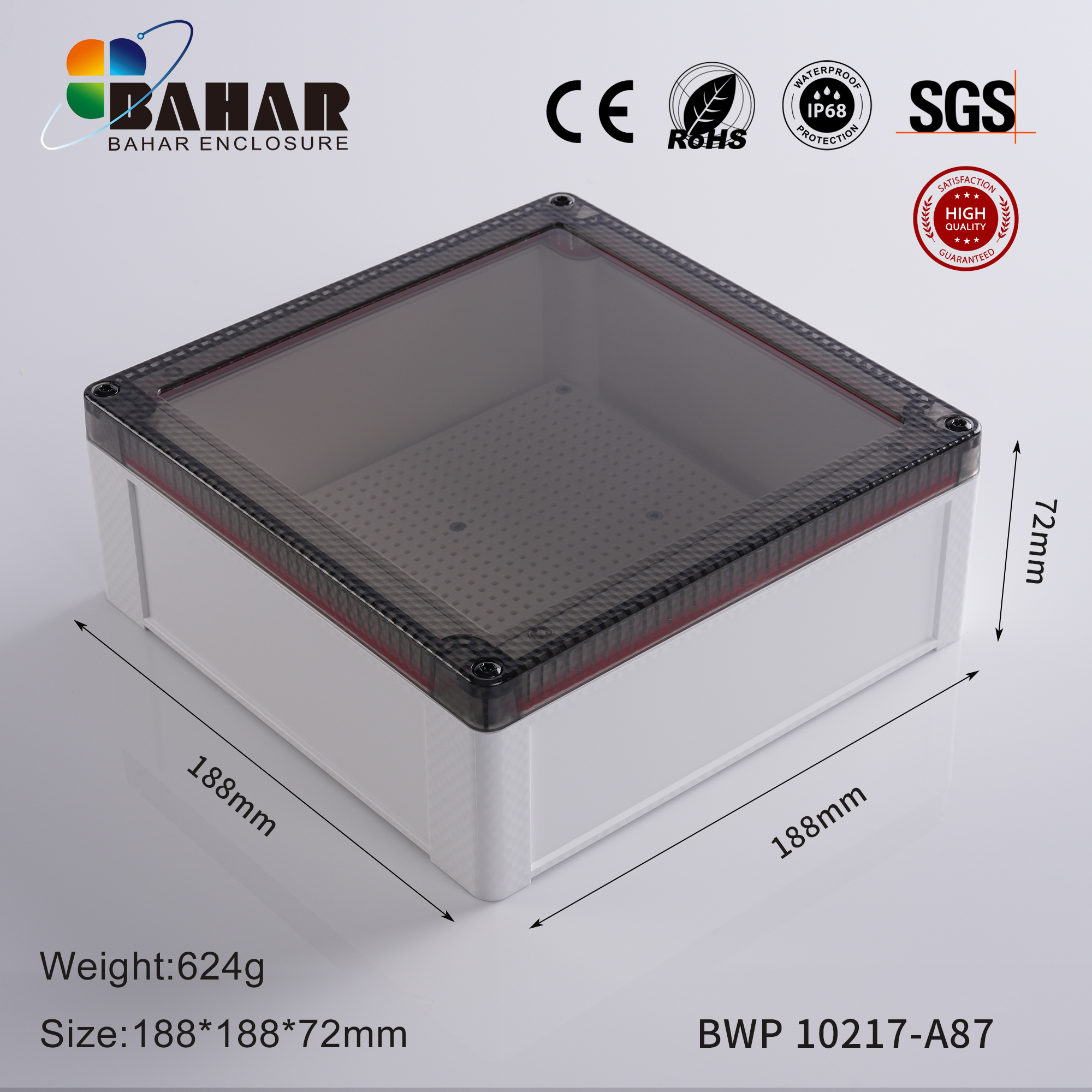 BWP 10217 Small Waterproof Box Outdoor Terminal Electronic Housing Instrument Box Weatherproof Junction Box