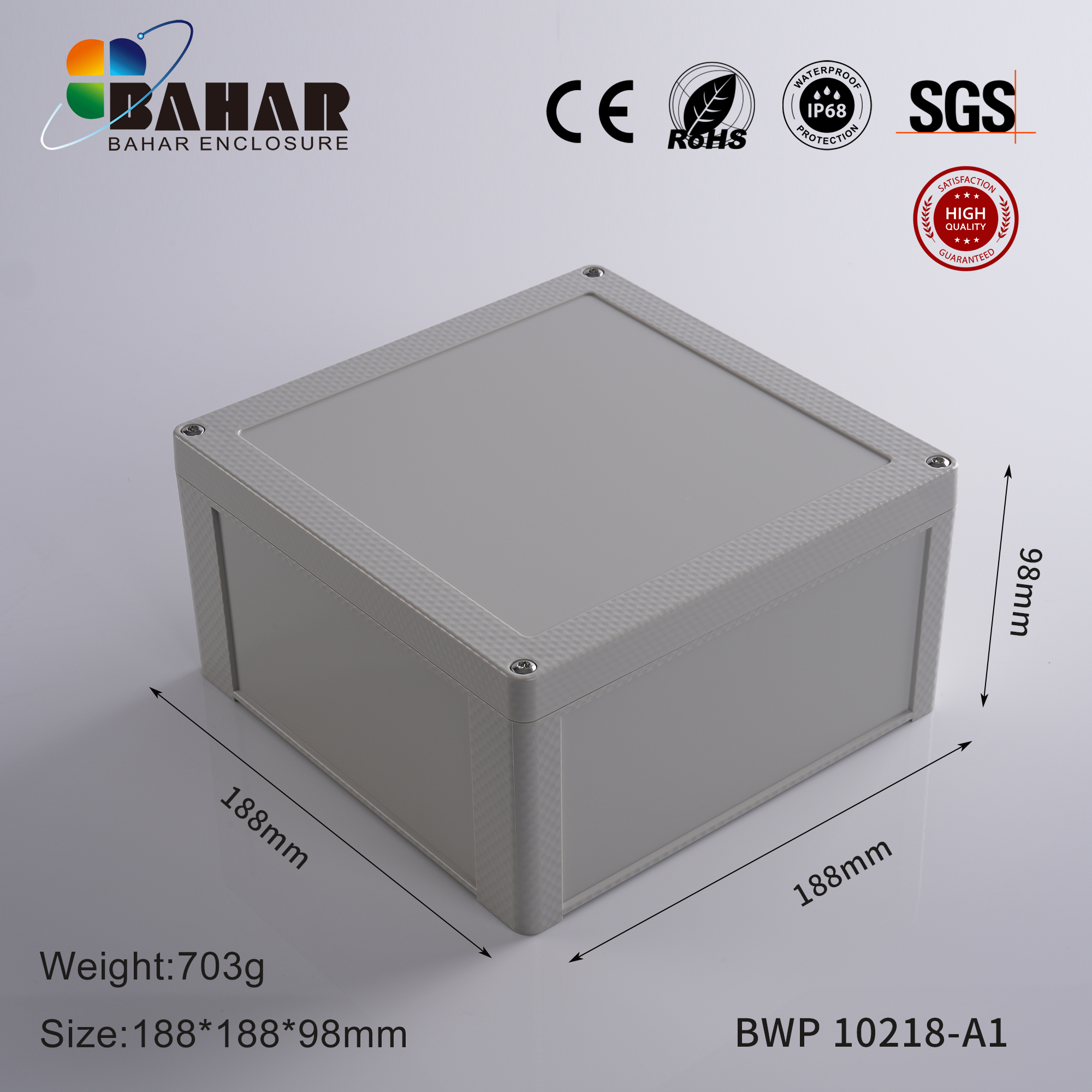 BWP 10218 Small Waterproof Box Outdoor Terminal Electronic Housing Instrument Box Weatherproof Junction Box