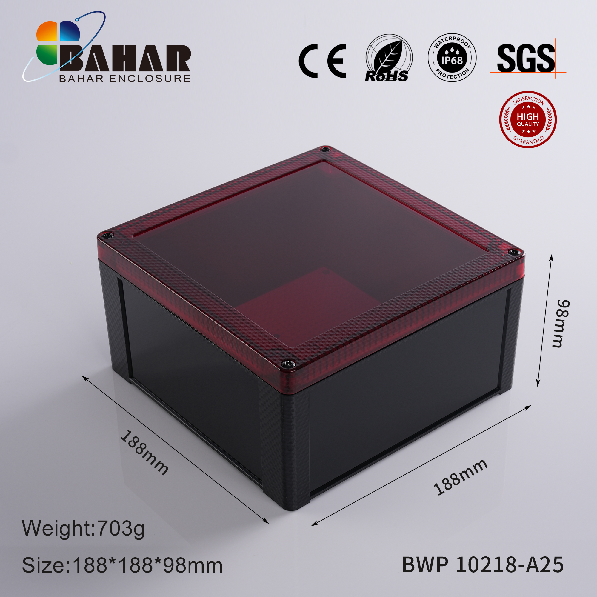 BWP 10218 Small Waterproof Box Outdoor Terminal Electronic Housing Instrument Box Weatherproof Junction Box