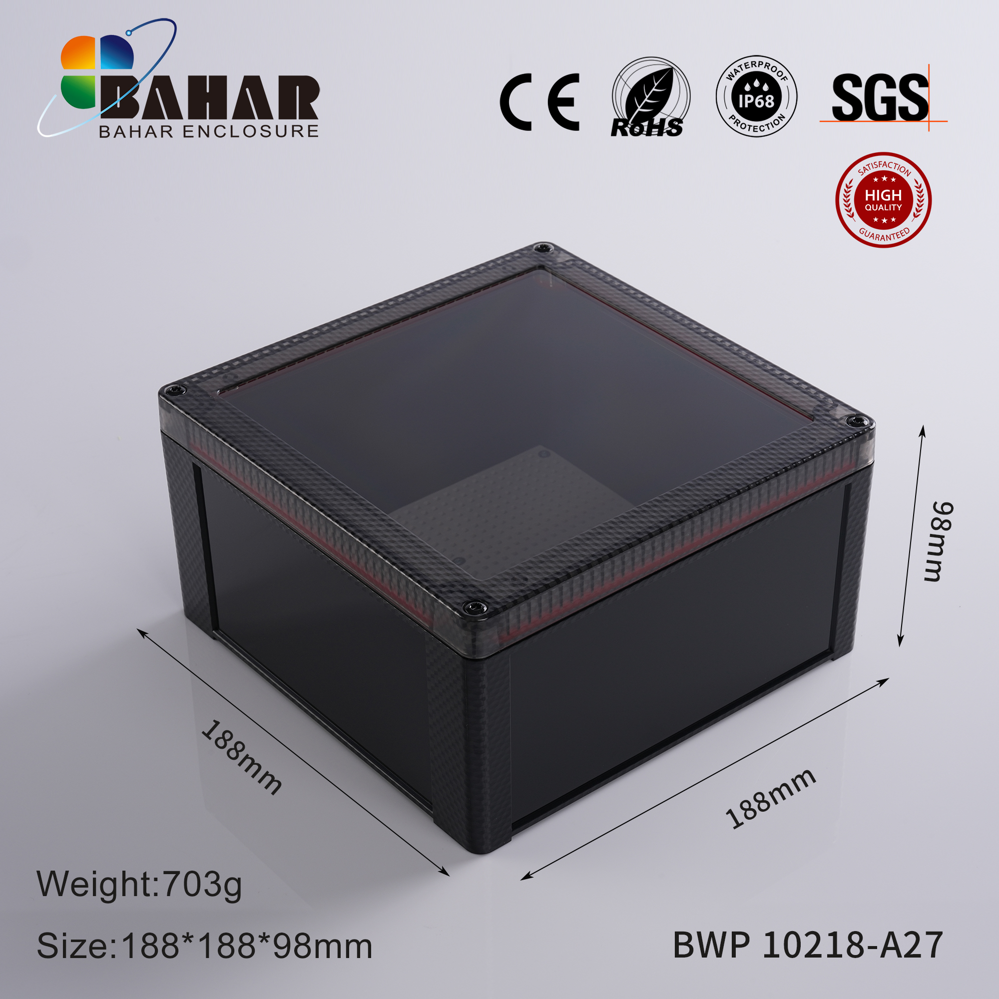 BWP 10218 Small Waterproof Box Outdoor Terminal Electronic Housing Instrument Box Weatherproof Junction Box