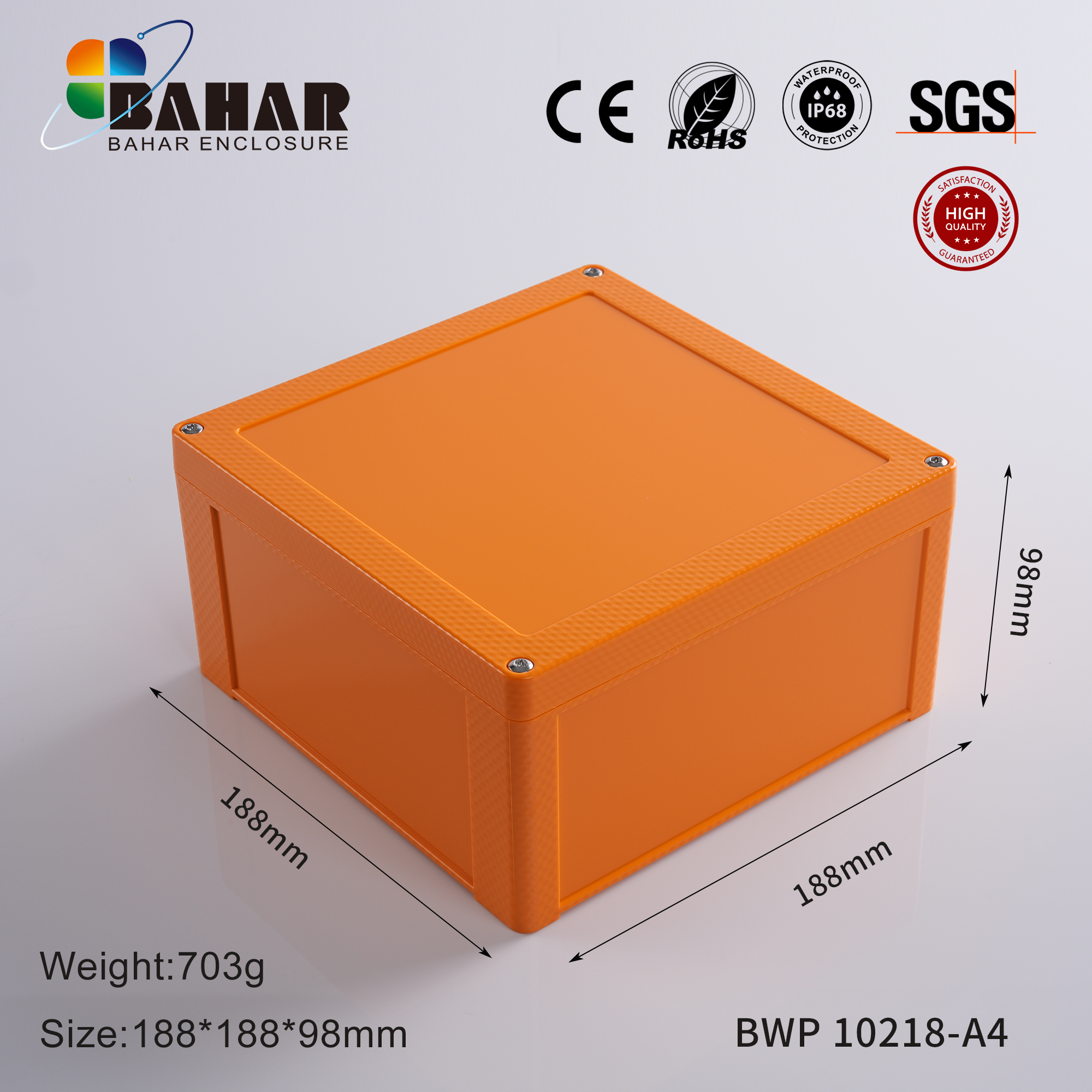 BWP 10218 Small Waterproof Box Outdoor Terminal Electronic Housing Instrument Box Weatherproof Junction Box