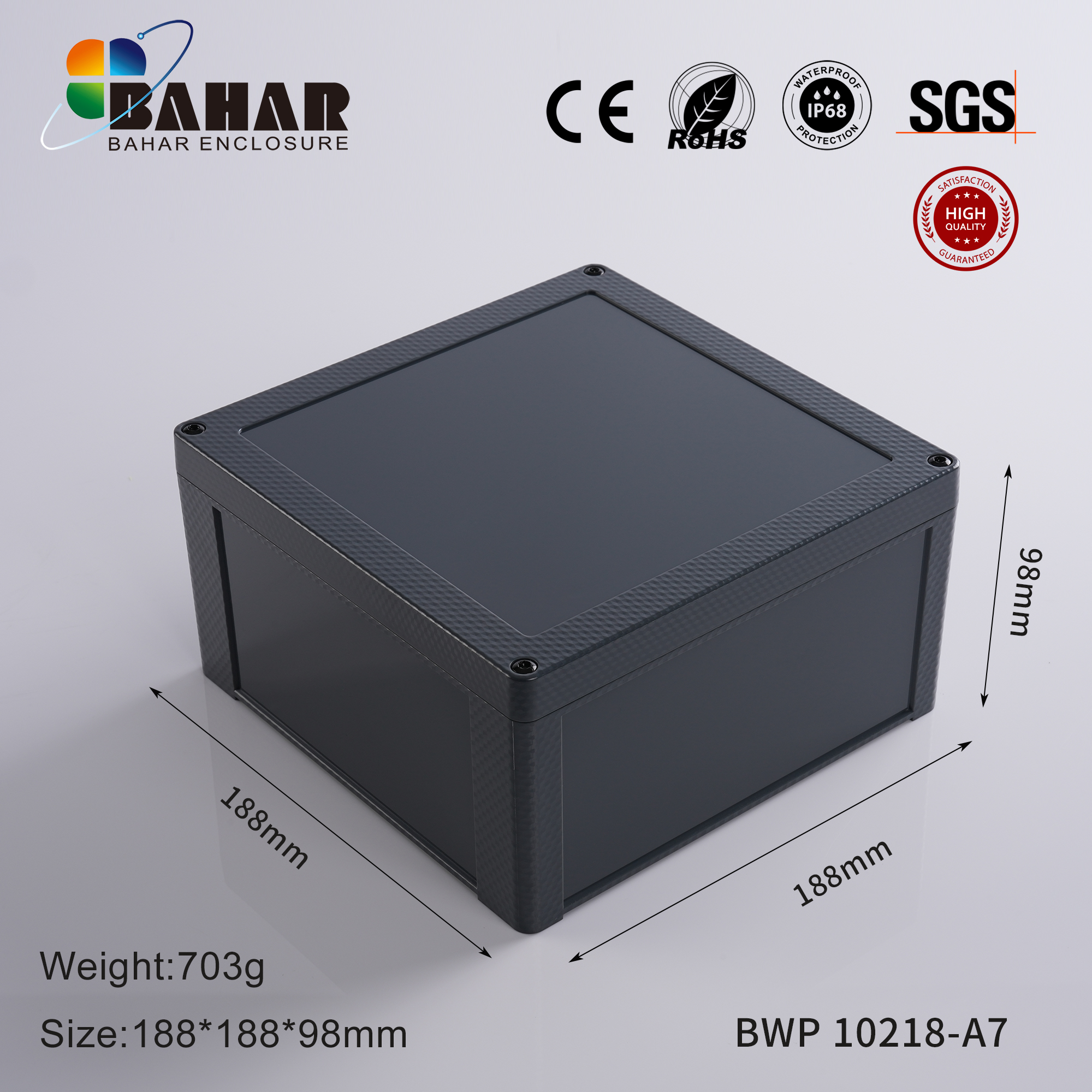 BWP 10218 Small Waterproof Box Outdoor Terminal Electronic Housing Instrument Box Weatherproof Junction Box