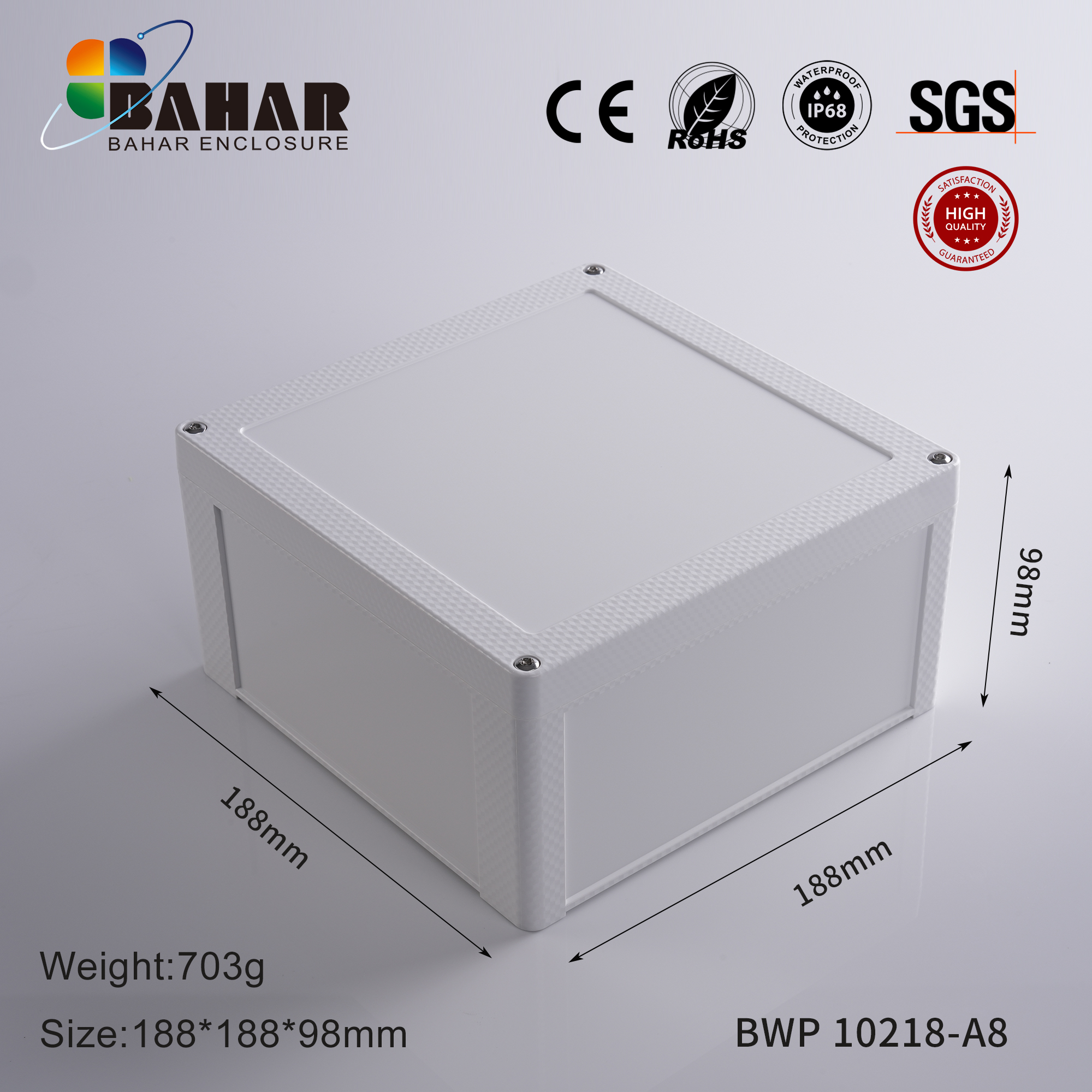 BWP 10218 Small Waterproof Box Outdoor Terminal Electronic Housing Instrument Box Weatherproof Junction Box