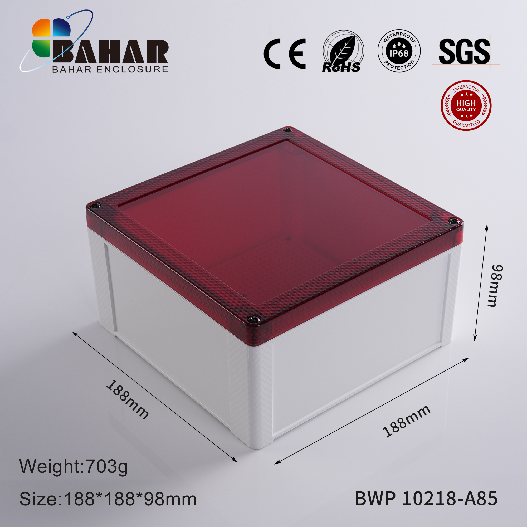 BWP 10218 Small Waterproof Box Outdoor Terminal Electronic Housing Instrument Box Weatherproof Junction Box