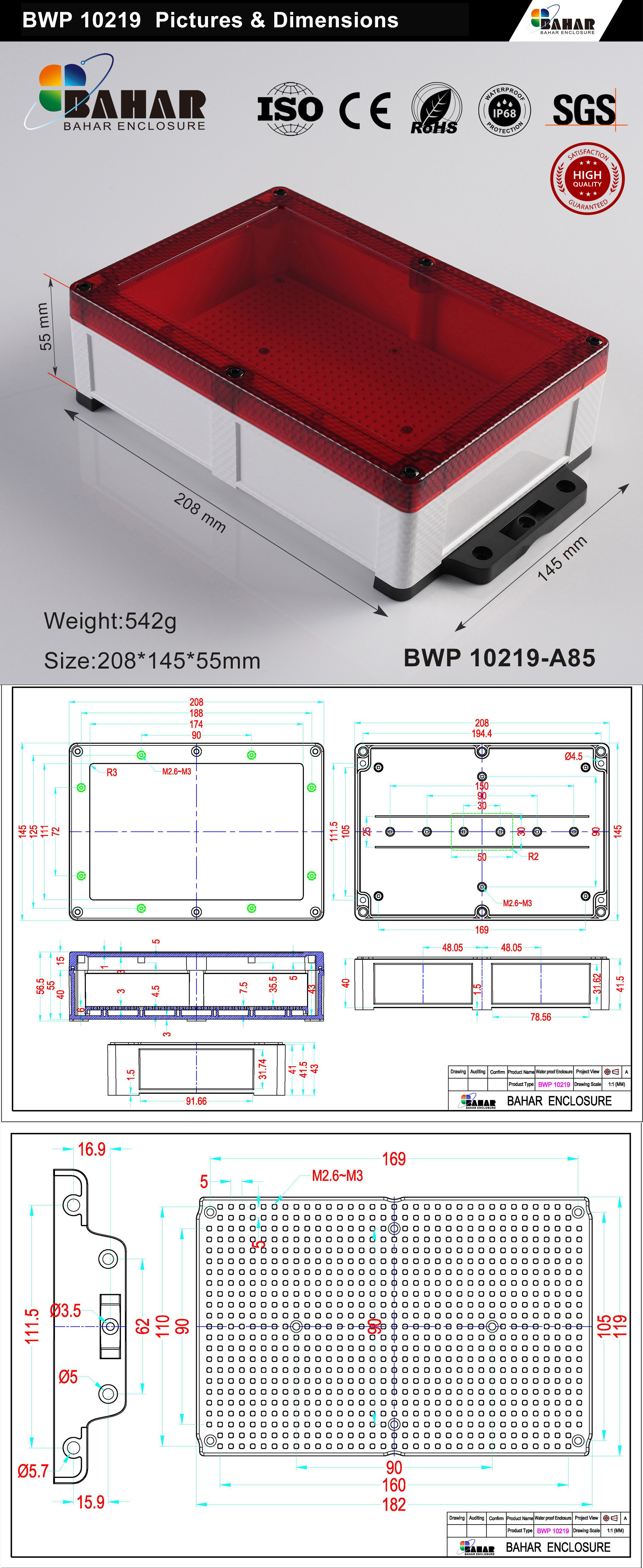 BWP 10219 Powerful IP68 Waterproof Junction Box – ABS BOX