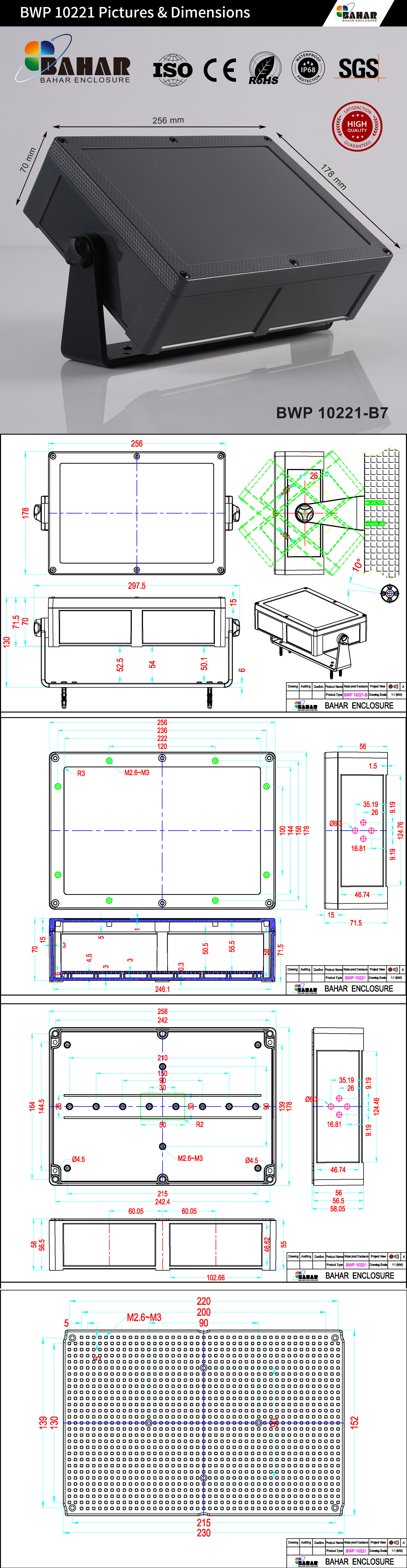 BWP 10221 Powerful IP68 Waterproof Junction Box – Large ABS Enclosure